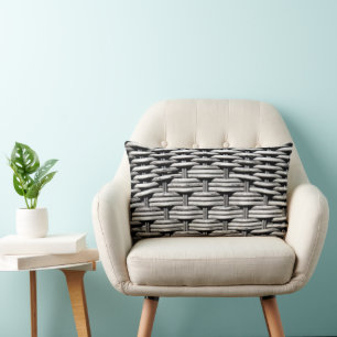 Abstract and Stylish Grey Pattern  Lumbar Cushion