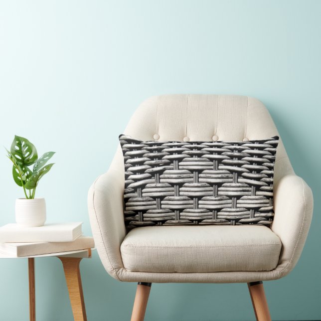 Abstract and Stylish Grey Pattern  Lumbar Cushion (Chair)
