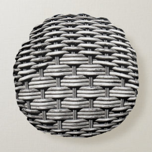 Abstract and Stylish Grey Pattern  Round Cushion