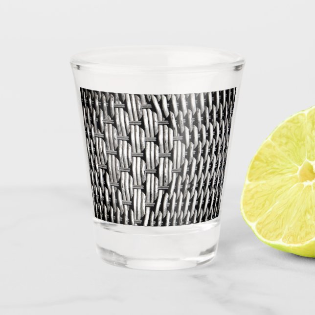 Abstract and Stylish Grey Pattern  Shot Glass (Front)