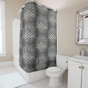 Abstract and Stylish Grey Pattern  Shower Curtain