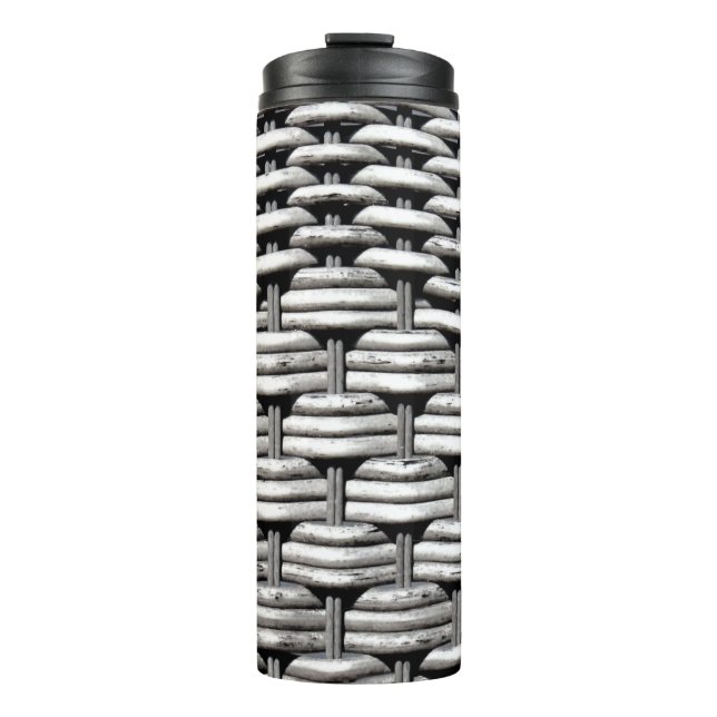 Abstract and Stylish Grey Pattern  Thermal Tumbler (Front)