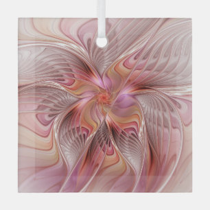 Abstract Angel Colorful Fantasy Fractal Art Glass Tree Decoration