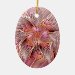 Abstract Angel Colourful Fantasy Fractal Art Ceramic Tree Decoration