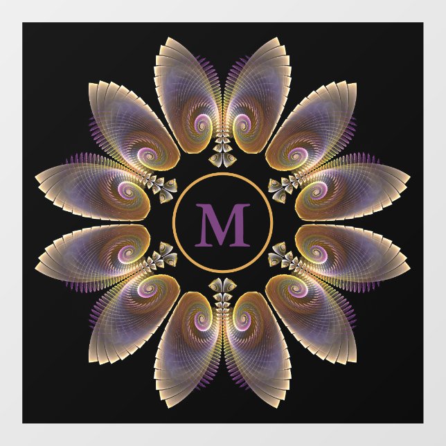 Abstract Angel Wings Mandala Fractal Monogram (Sheet)