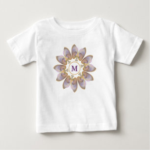 Abstract Angel Wings Mandala Fractal Monogram Baby T-Shirt