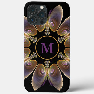 Abstract Angel Wings Mandala Fractal Monogram iPhone 13 Pro Max Case