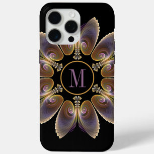 Abstract Angel Wings Mandala Fractal Monogram iPhone 15 Pro Max Case