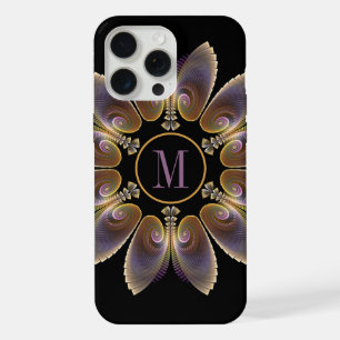 Abstract Angel Wings Mandala Fractal Monogram iPhone 15 Pro Max Case