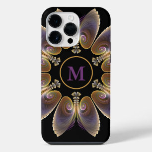 Abstract Angel Wings Mandala Fractal Monogram iPhone 14 Pro Max Case