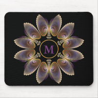 Abstract Angel Wings Mandala Fractal Monogram