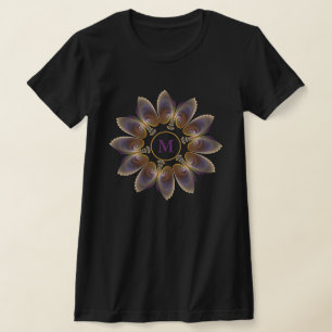 Abstract Angel Wings Mandala Fractal Monogram T-Shirt