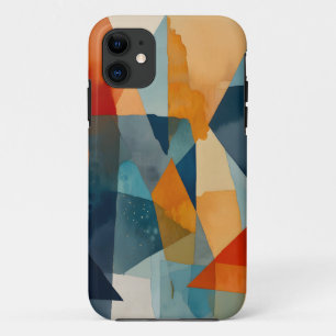 Abstract Angles of Blue and Orange Case-Mate iPhone Case