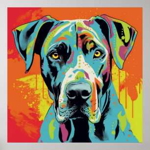 Abstract Animal, Great Dane Poster