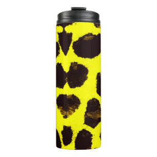 Abstract Animal Print Leopard Watercolor Thermal Tumbler