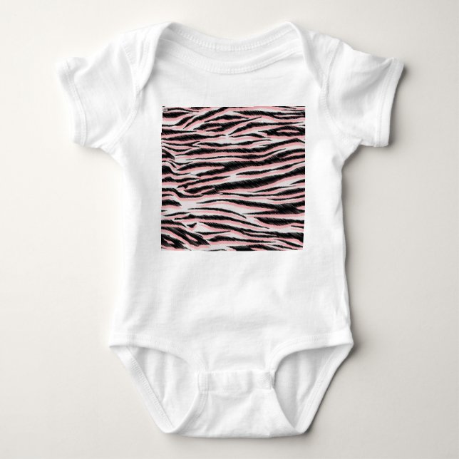 Abstract Animal Skin Seamless Print Baby Bodysuit (Front)