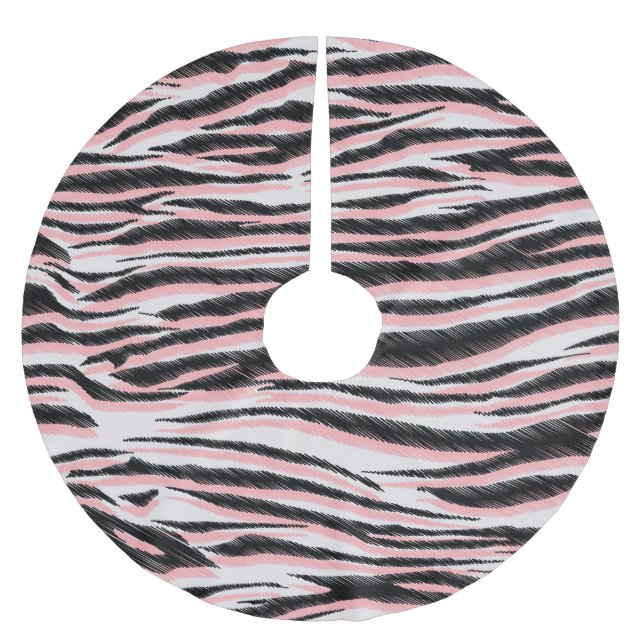 Abstract Animal Skin Seamless Print Brushed Polyester Tree Skirt (Front)