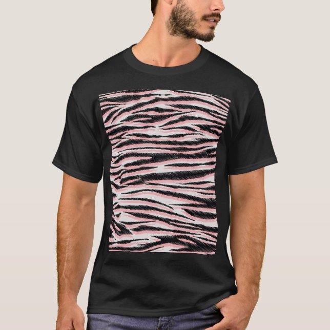 Abstract Animal Skin Seamless Print T-Shirt (Front)