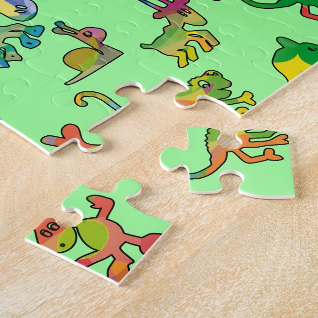 Abstract Animals Pattern Tiles Jigsaw Puzzle (Side)