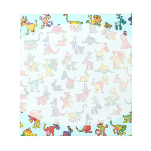 Abstract Animals Pattern Tiles Notepad