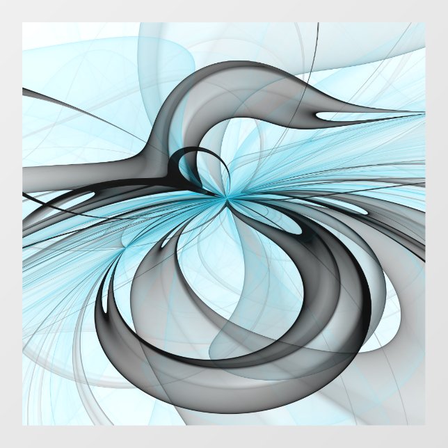 Abstract Anthracite Grey Blue Modern Fractal Art (Sheet)