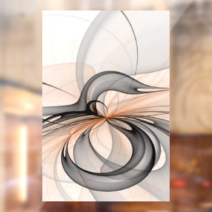 Abstract Anthracite Grey Sienna Modern Fractal Art