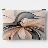 Abstract Anthracite Grey Sienna Modern Fractal Art