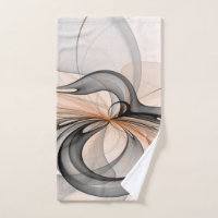 Abstract Anthracite Grey Sienna Modern Fractal Art