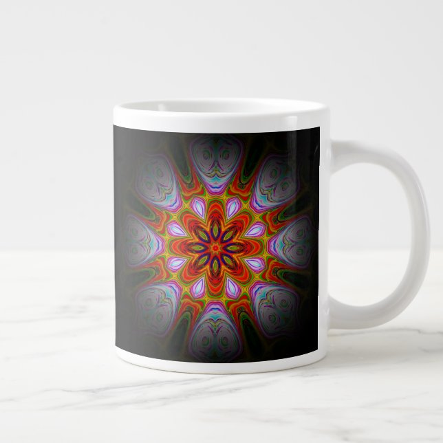Abstract Antique Art  Large Coffee Mug (Right)