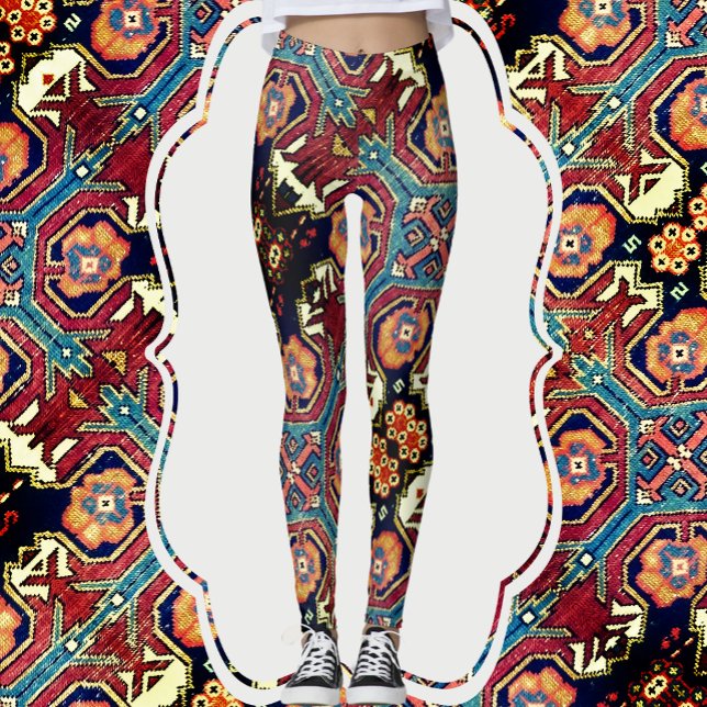 Abstract Antique Oriental Rug Design Leggings (Creator Uploaded)