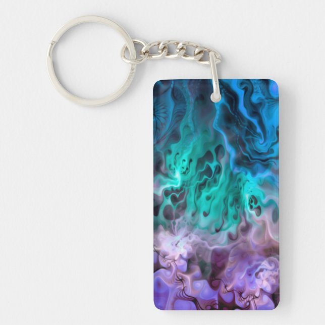 Abstract Apophysis Fractal I Key Ring (Front)