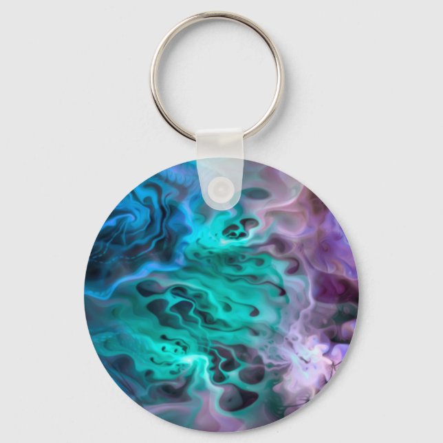 Abstract Apophysis Fractal I Key Ring (Front)