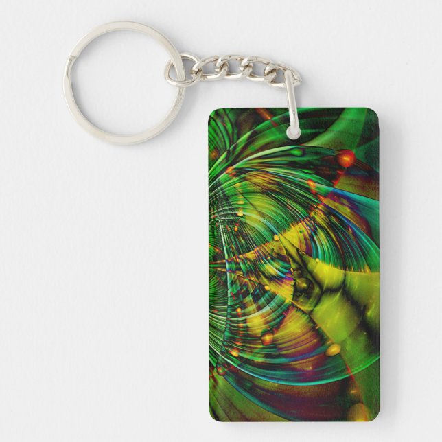 Abstract Apophysis Fractal II Key Ring (Front)