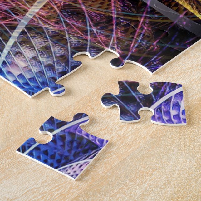 Abstract Apophysis Fractal X Jigsaw Puzzle (Side)