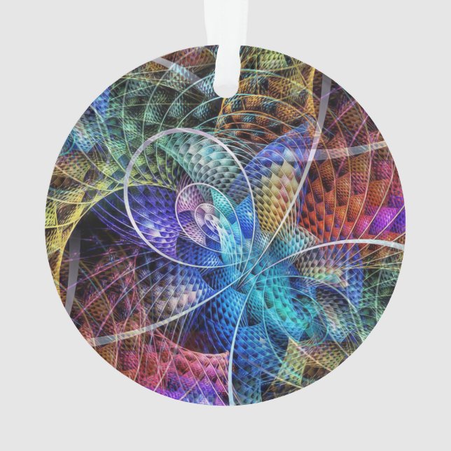 Abstract Apophysis Fractal X Ornament (Back)