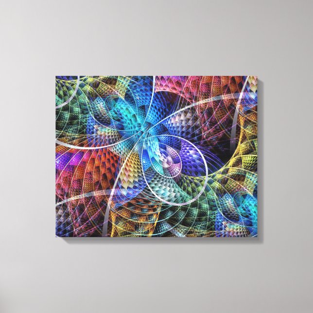 Abstract Apophysis Fractal X - side by side Canvas Print (Front)