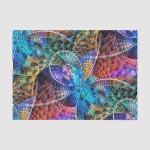 Abstract Apophysis Fractal X + your text & idea Tissue Paper