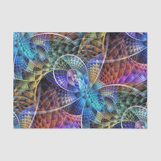 Abstract Apophysis Fractal X + your text & idea Tissue Paper (Front)