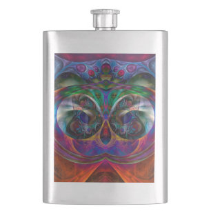 Abstract Apophysis Owl I Hip Flask
