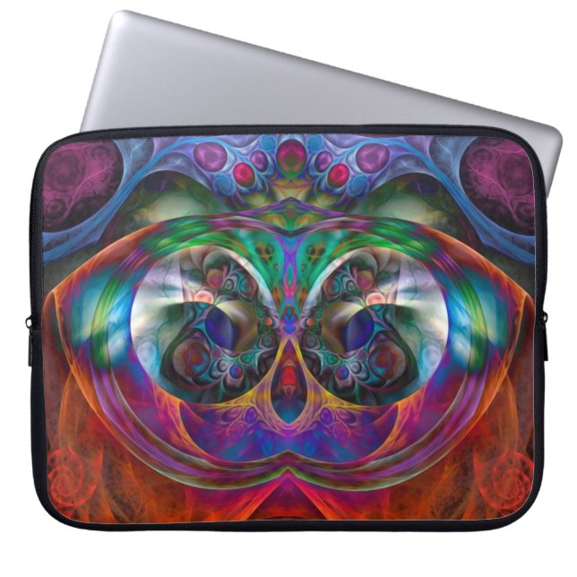 Abstract Apophysis Owl I Laptop Sleeve (Front)