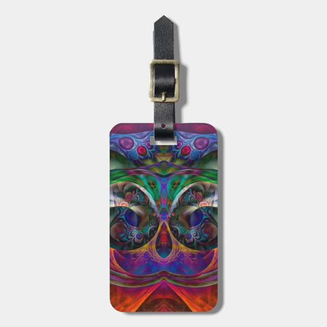 Abstract Apophysis Owl I Luggage Tag (Front Vertical)