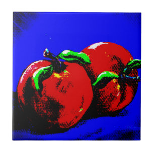 Abstract Apples Tile