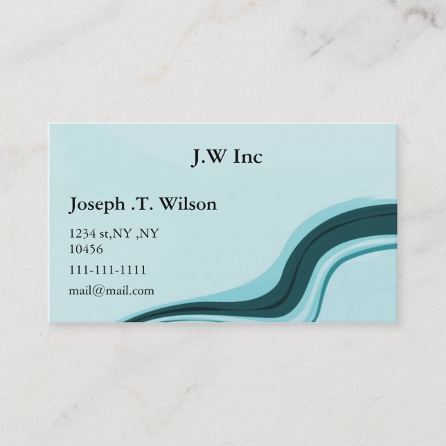 abstract aqua  Business Cards (Front)