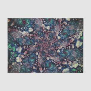 Abstract Aqua Fractal 36 Background  Tissue Paper
