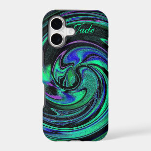 Abstract Aqua Swirls iPhone 5 Case