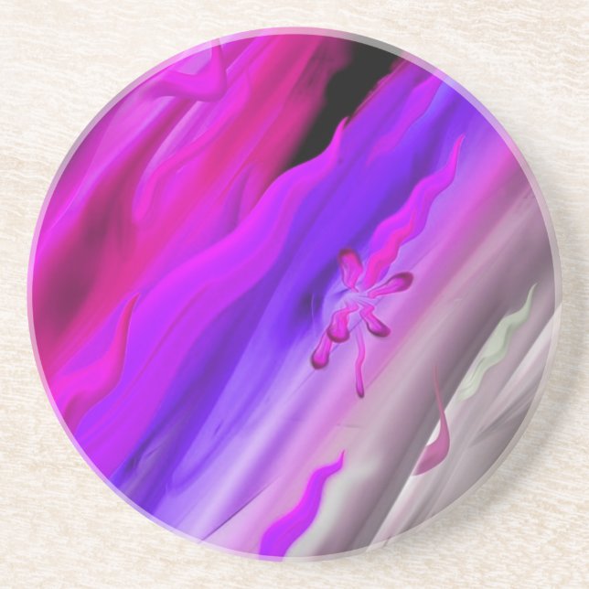 Abstract aquarelle coaster (Front)