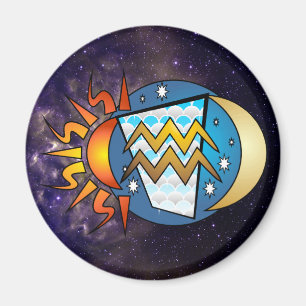 Abstract Aquarius Magnet