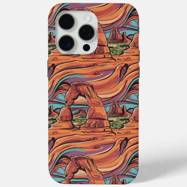 Abstract Arches National Park Pattern Case-Mate iPhone Case (Back)