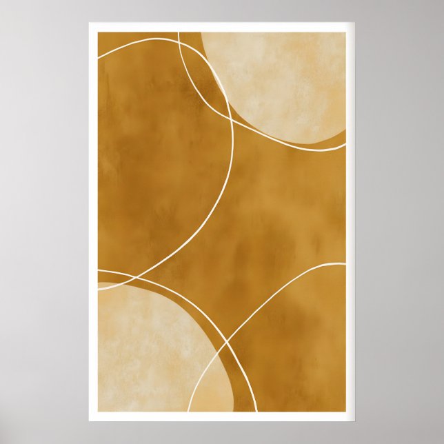 Abstract Arcs Wall Art Minimalist Shapes and (Front)