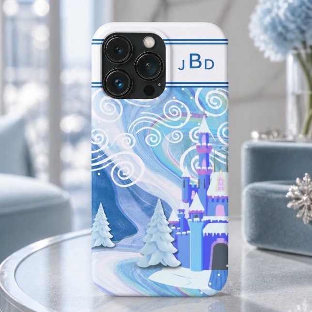 Abstract Arctic Sky Monogrammed Case-Mate iPhone Case (Creator Uploaded)